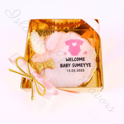 Personalized Baby Shower Favors Epoxy Magnet for Baby Girl Gold Theme - Islamic Elite Favors is a handmade gift shop offering a wide variety of unique and personalized gifts for all occasions. Whether you're looking for the perfect Ramadan, Eid, Hajj, wedding gift or something special for a birthday, baby shower or anniversary, we have something for everyone. High quality, made with love.