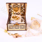 Personalized Mini Quran Prayer Beads Wooden Box with Gold Acrylic Set