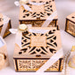 Personalized Mini Quran Prayer Beads Wooden Box with Gold Acrylic Set