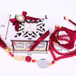 Personalized Mini Quran Prayer Bead Wooden Box with Silver Acrylic Set