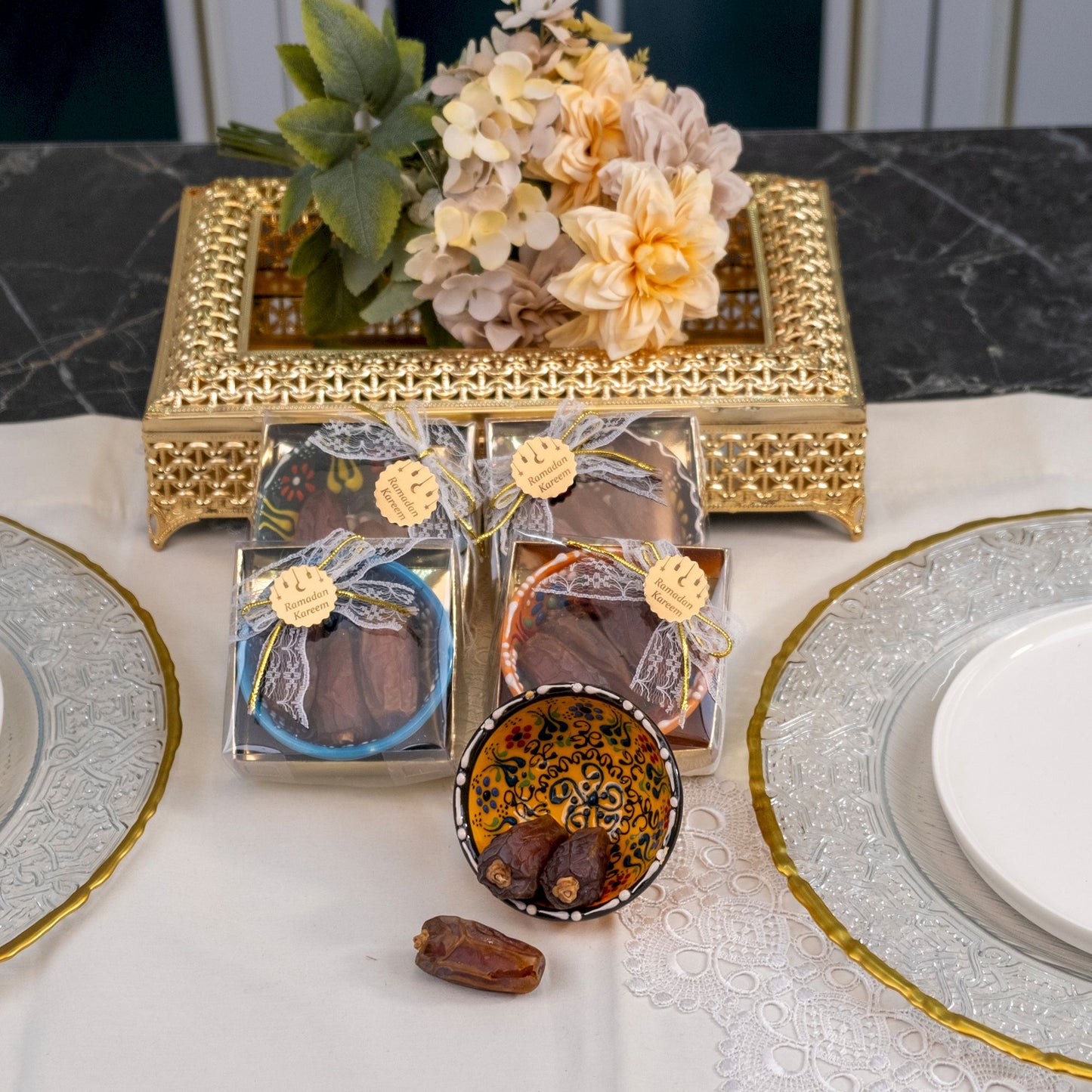 Personalized Hurma Dates in Cini Bowl Favors Ramadan Eid Islamic Gift