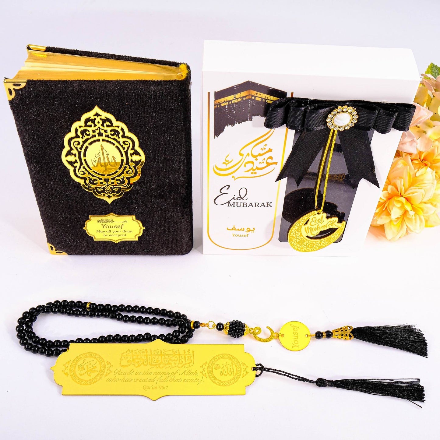 Personalized Velvet Quran Tasbeeh Islamic Gift Set, Ramadan Eid Birthday Fathers Mothers Day - Islamic Elite Favors is a handmade gift shop offering a wide variety of unique and personalized gifts for all occasions. Whether you're looking for the perfect Ramadan, Eid, Hajj, wedding gift or something special for a birthday, baby shower or anniversary, we have something for everyone. High quality, made with love.