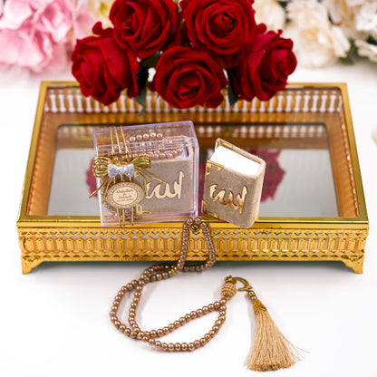 Personalized Mini Quran Prayer Beads Bow Tie with Plexi Wedding Favor - Islamic Elite Favors is a handmade gift shop offering a wide variety of unique and personalized gifts for all occasions. Whether you're looking for the perfect Ramadan, Eid, Hajj, wedding gift or something special for a birthday, baby shower or anniversary, we have something for everyone. High quality, made with love.