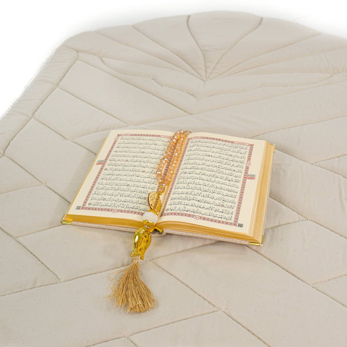 Padded Thick Prayer Mat Quran Tasbeeh Shawl Islamic Muslim Gift Set