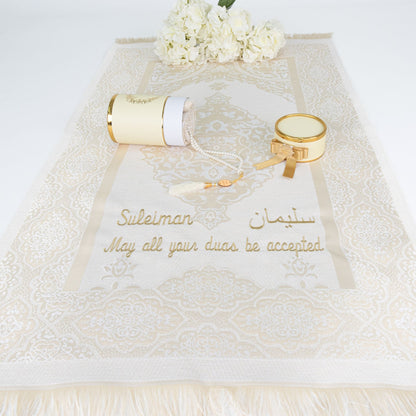 Personalized Travel Prayer Mat Tasbeeh Islamic Muslim Gift Set