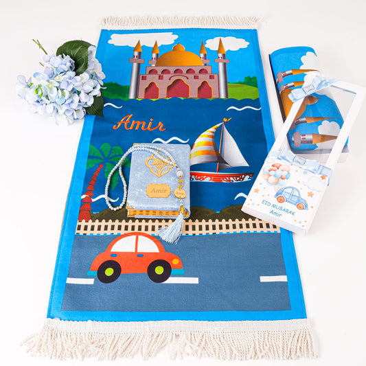 Personalized Soft Prayer Mat for Boys Quran Tasbeeh Islamic Gift Set - Islamic Elite Favors is a handmade gift shop offering a wide variety of unique and personalized gifts for all occasions. Whether you're looking for the perfect Ramadan, Eid, Hajj, wedding gift or something special for a birthday, baby shower or anniversary, we have something for everyone. High quality, made with love.