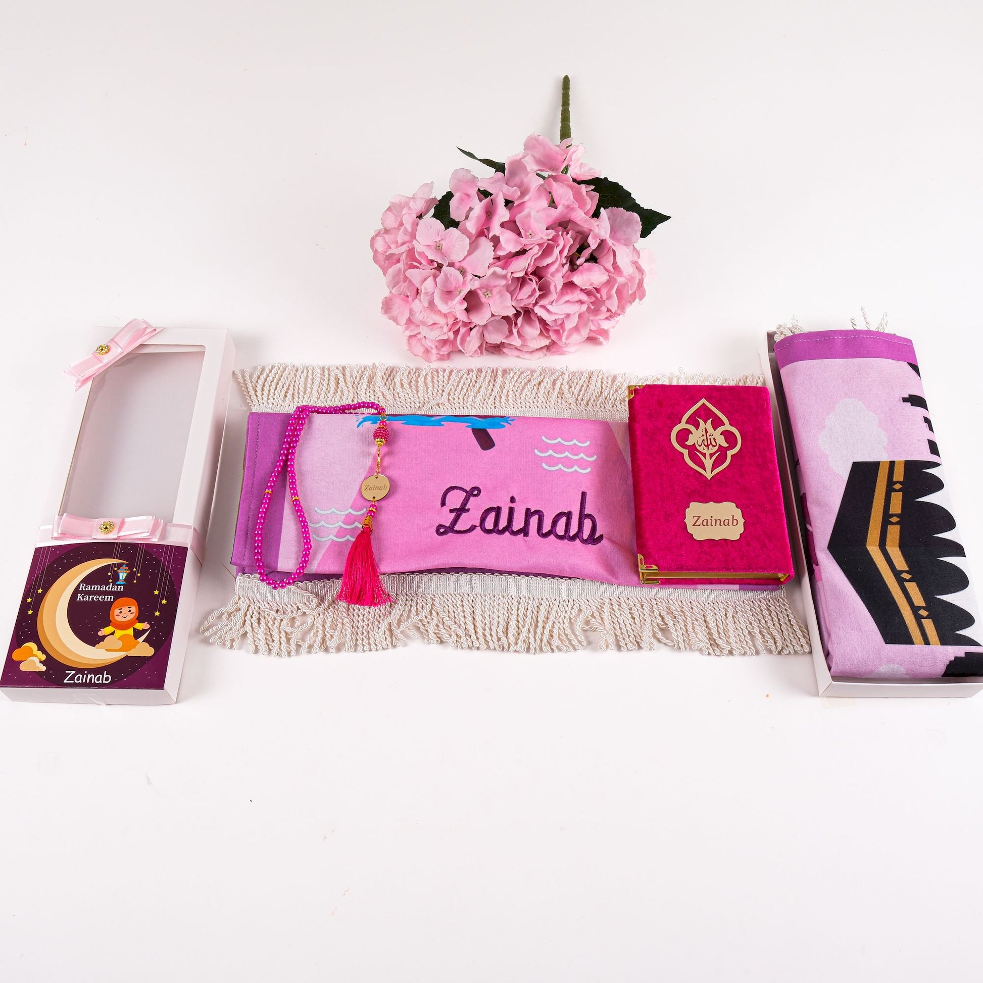 Personalized Soft Prayer Mat for Girls Quran Tasbeeh Islamic Gift Set - Islamic Elite Favors is a handmade gift shop offering a wide variety of unique and personalized gifts for all occasions. Whether you're looking for the perfect Ramadan, Eid, Hajj, wedding gift or something special for a birthday, baby shower or anniversary, we have something for everyone. High quality, made with love.