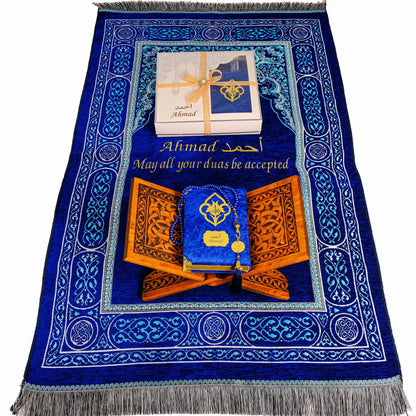 Personalized Muslim Prayer Mat Quran Tasbeeh Ramadan Eid Gift Peaceful Set - Islamic Elite Favors is a handmade gift shop offering a wide variety of unique and personalized gifts for all occasions. Whether you're looking for the perfect Ramadan, Eid, Hajj, wedding gift or something special for a birthday, baby shower or anniversary, we have something for everyone. High quality, made with love.