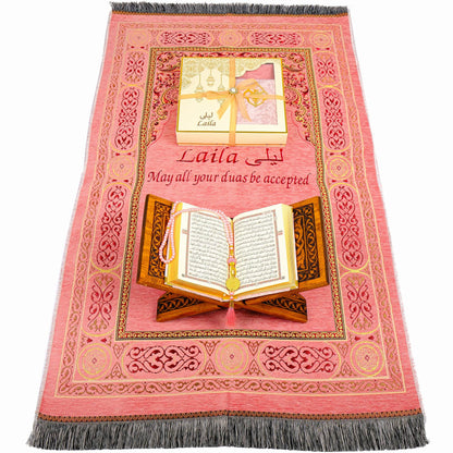 Personalized Muslim Prayer Mat Quran Tasbeeh Ramadan Eid Gift Peaceful Set - Islamic Elite Favors is a handmade gift shop offering a wide variety of unique and personalized gifts for all occasions. Whether you're looking for the perfect Ramadan, Eid, Hajj, wedding gift or something special for a birthday, baby shower or anniversary, we have something for everyone. High quality, made with love.