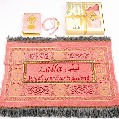 Personalized Muslim Prayer Mat Quran Tasbeeh Ramadan Eid Gift Peaceful Set - Islamic Elite Favors is a handmade gift shop offering a wide variety of unique and personalized gifts for all occasions. Whether you're looking for the perfect Ramadan, Eid, Hajj, wedding gift or something special for a birthday, baby shower or anniversary, we have something for everyone. High quality, made with love.