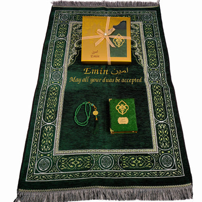 Personalized Muslim Prayer Mat Quran Tasbeeh Ramadan Eid Gift Peaceful Set - Islamic Elite Favors is a handmade gift shop offering a wide variety of unique and personalized gifts for all occasions. Whether you're looking for the perfect Ramadan, Eid, Hajj, wedding gift or something special for a birthday, baby shower or anniversary, we have something for everyone. High quality, made with love.