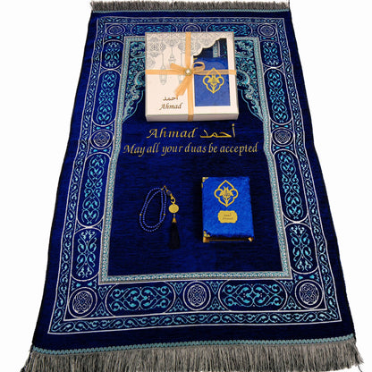 Personalized Muslim Prayer Mat Quran Tasbeeh Ramadan Eid Gift Peaceful Set - Islamic Elite Favors is a handmade gift shop offering a wide variety of unique and personalized gifts for all occasions. Whether you're looking for the perfect Ramadan, Eid, Hajj, wedding gift or something special for a birthday, baby shower or anniversary, we have something for everyone. High quality, made with love.