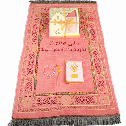 Personalized Muslim Prayer Mat Quran Tasbeeh Ramadan Eid Gift Peaceful Set - Islamic Elite Favors is a handmade gift shop offering a wide variety of unique and personalized gifts for all occasions. Whether you're looking for the perfect Ramadan, Eid, Hajj, wedding gift or something special for a birthday, baby shower or anniversary, we have something for everyone. High quality, made with love.