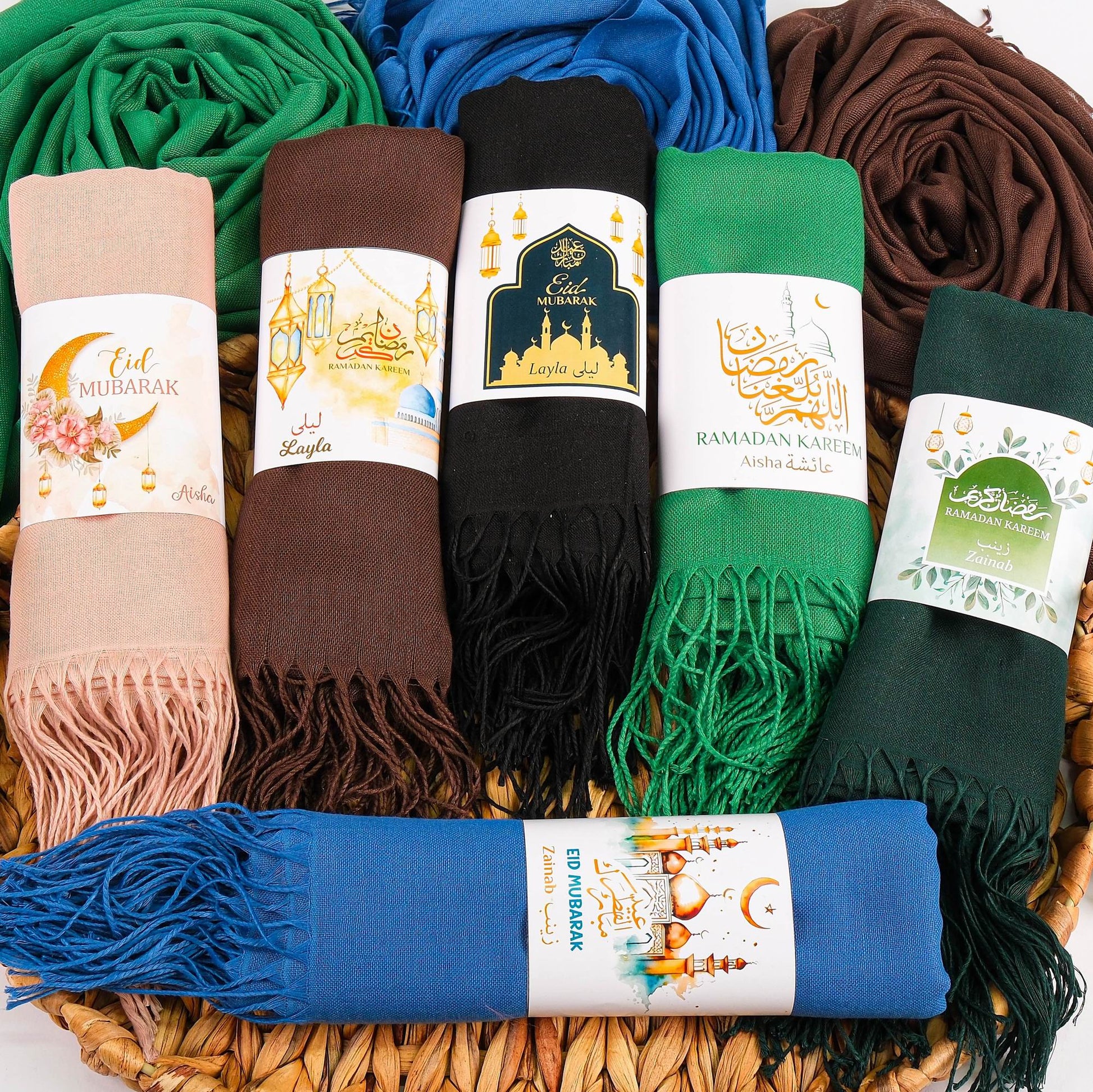 Personalized Custom Pashmina Shawl Scarf Gift, Wedding Hajj Umrah Ramadan Eid Favors - Islamic Elite Favors is a handmade gift shop offering a wide variety of unique and personalized gifts for all occasions. Whether you're looking for the perfect Ramadan, Eid, Hajj, wedding gift or something special for a birthday, baby shower or anniversary, we have something for everyone. High quality, made with love.