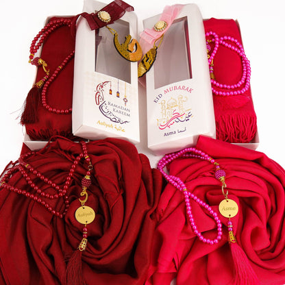 Personalized Pashmina Shawl Scarf Tasbeeh Gift Set, Ramadan Eid Mothers Day Wedding - Islamic Elite Favors is a handmade gift shop offering a wide variety of unique and personalized gifts for all occasions. Whether you're looking for the perfect Ramadan, Eid, Hajj, wedding gift or something special for a birthday, baby shower or anniversary, we have something for everyone. High quality, made with love.