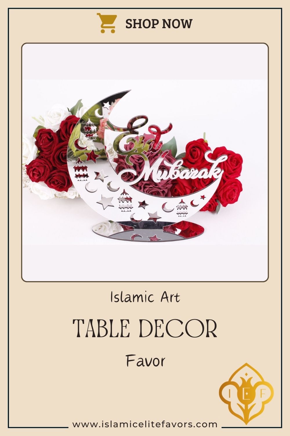 Ramadan Eid Table Décor Favors Tabletop Sign with Stand Islamic Gifts