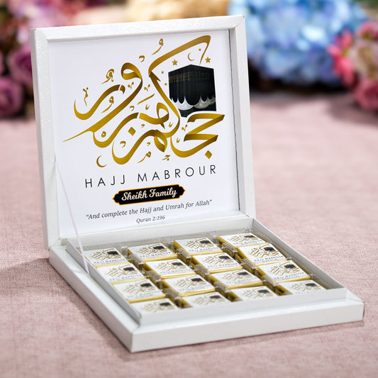 Hajj Mubarak Custom Chocolate Favors, Eid Al Adha, Eid Mubarak Favors, Umrah Mubarak, Eid Gifts for Guests, Halal Chocolate, Eid Chocolate - Islamic Elite Favors is a handmade gift shop offering a wide variety of unique and personalized gifts for all occasions. Whether you're looking for the perfect Ramadan, Eid, Hajj, wedding gift or something special for a birthday, baby shower or anniversary, we have something for everyone. High quality, made with love.
