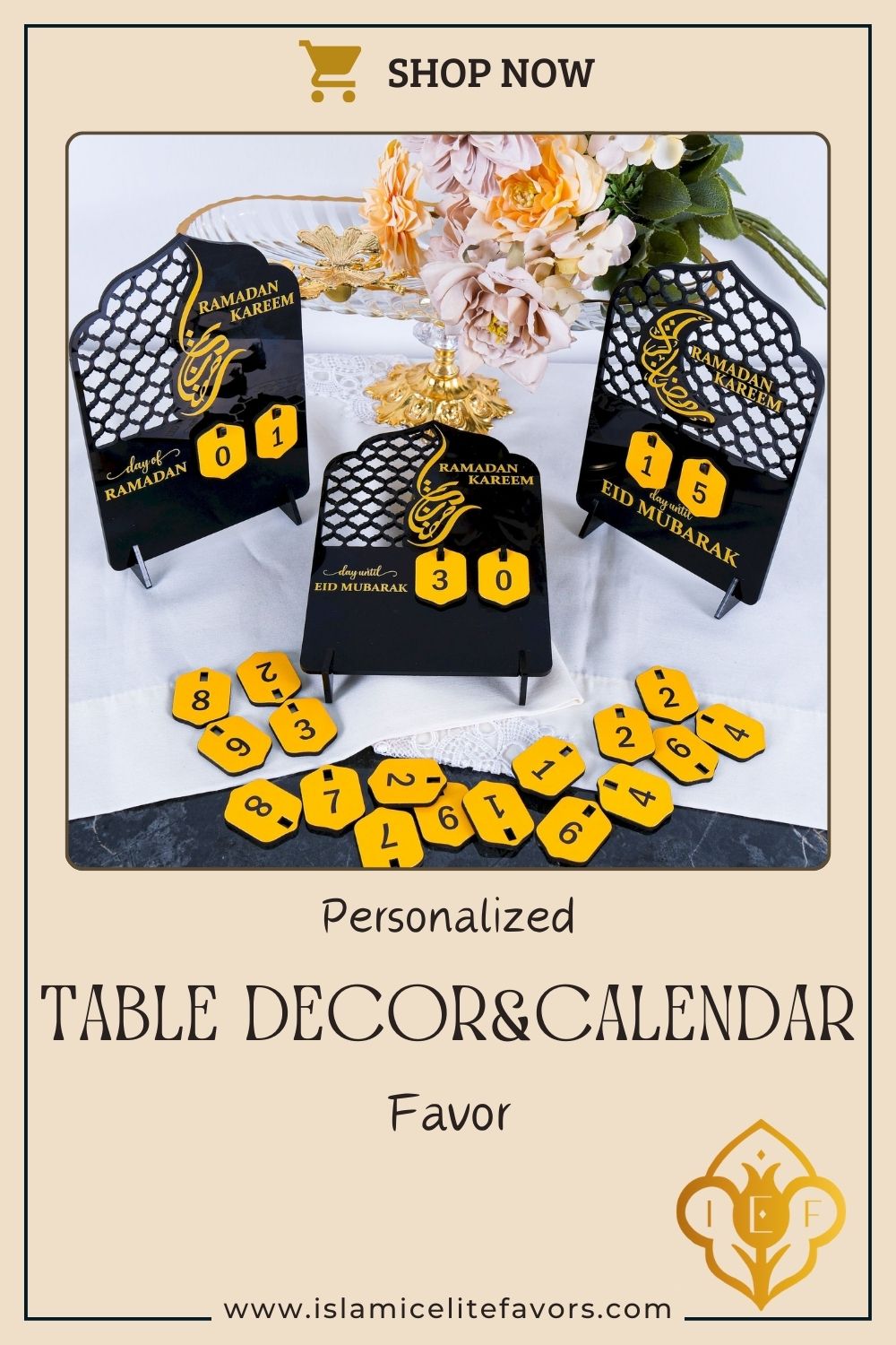 Ramadan Advent Countdown Calendar Islamic Home Table Decor Muslim Art - Islamic Elite Favors is a handmade gift shop offering a wide variety of unique and personalized gifts for all occasions. Whether you're looking for the perfect Ramadan, Eid, Hajj, wedding gift or something special for a birthday, baby shower or anniversary, we have something for everyone. High quality, made with love.
