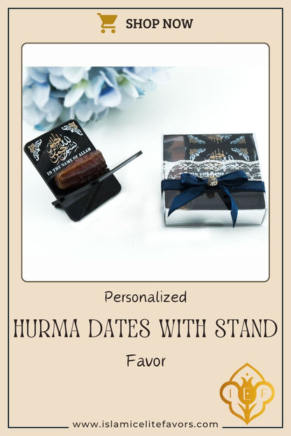 Personalized Hurma Dates Favors Ramadan Eid Wedding Hajj Islamic Gift - Islamic Elite Favors is a handmade gift shop offering a wide variety of unique and personalized gifts for all occasions. Whether you're looking for the perfect Ramadan, Eid, Hajj, wedding gift or something special for a birthday, baby shower or anniversary, we have something for everyone. High quality, made with love.