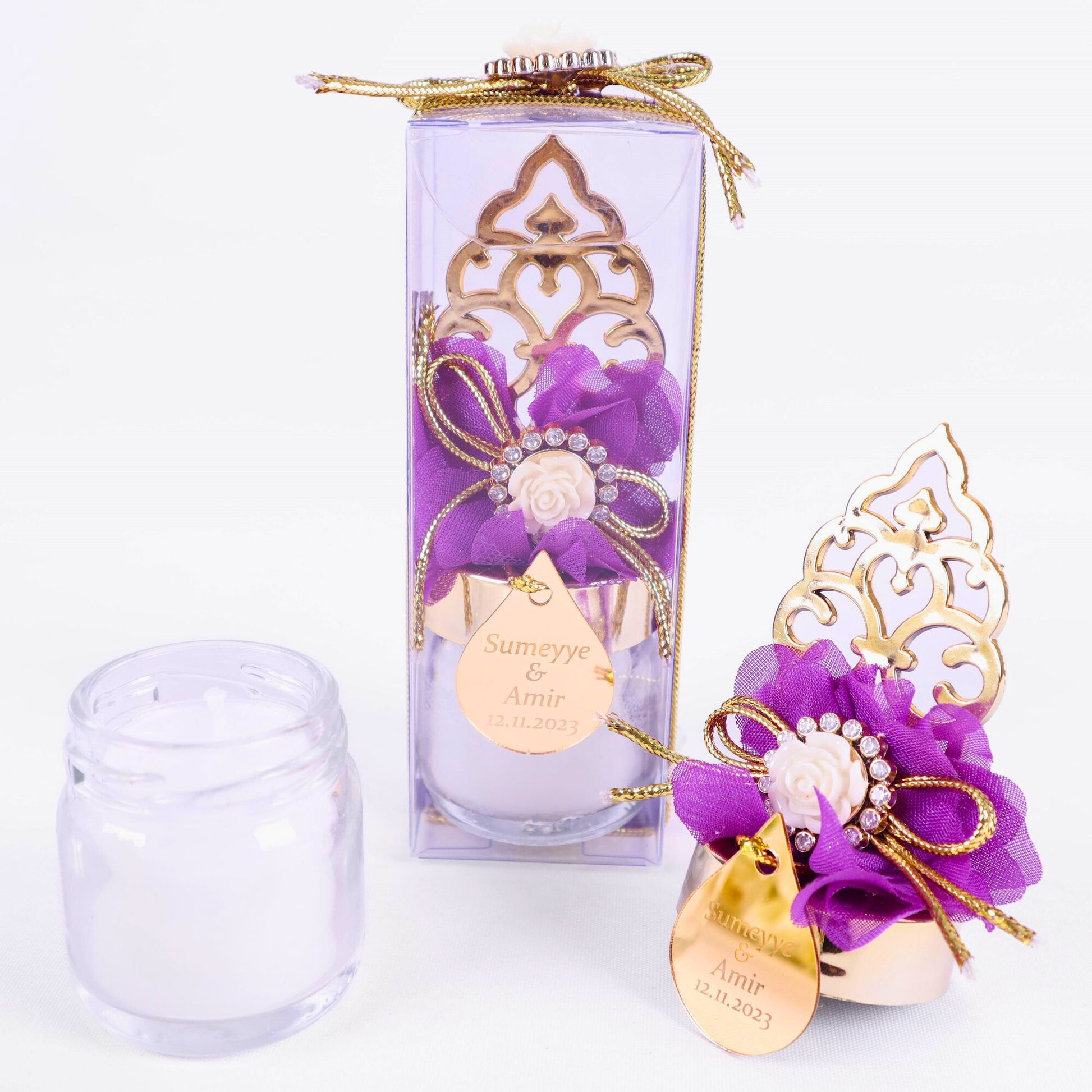 Personalized Wedding Favor Glass Candle Holder Drop Theme Flowered - Islamic Elite Favors is a handmade gift shop offering a wide variety of unique and personalized gifts for all occasions. Whether you're looking for the perfect Ramadan, Eid, Hajj, wedding gift or something special for a birthday, baby shower or anniversary, we have something for everyone. High quality, made with love.