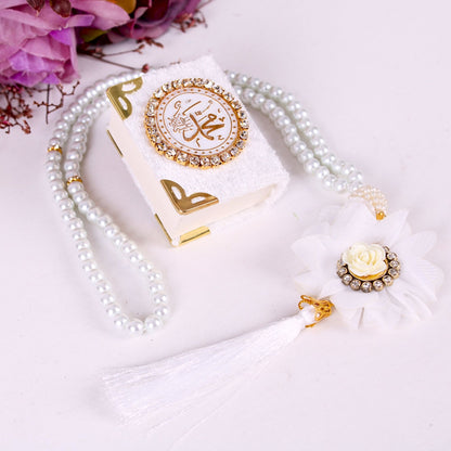 Personalized Mini Quran with Rhinestones Prayer Beads Wedding Favor