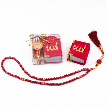 Personalized Mini Quran Prayer Beads Bow Tie with Plexi Wedding Favor