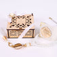 Personalized Mini Quran Prayer Beads Wooden Box with Gold Acrylic Set