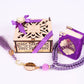 Personalized Mini Quran Prayer Beads Wooden Box with Gold Acrylic Set