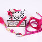 Personalized Mini Quran Prayer Bead Wooden Box with Silver Acrylic Set