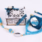 Personalized Mini Quran Prayer Bead Wooden Box with Silver Acrylic Set
