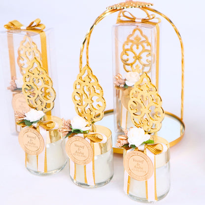 Personalized Wedding Favor Glass Candle Holder Rose Theme Flowered - Islamic Elite Favors is a handmade gift shop offering a wide variety of unique and personalized gifts for all occasions. Whether you're looking for the perfect Ramadan, Eid, Hajj, wedding gift or something special for a birthday, baby shower or anniversary, we have something for everyone. High quality, made with love.
