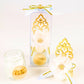 Personalized Glass Candle Holder Wedding Favor Rose with Pearl Theme