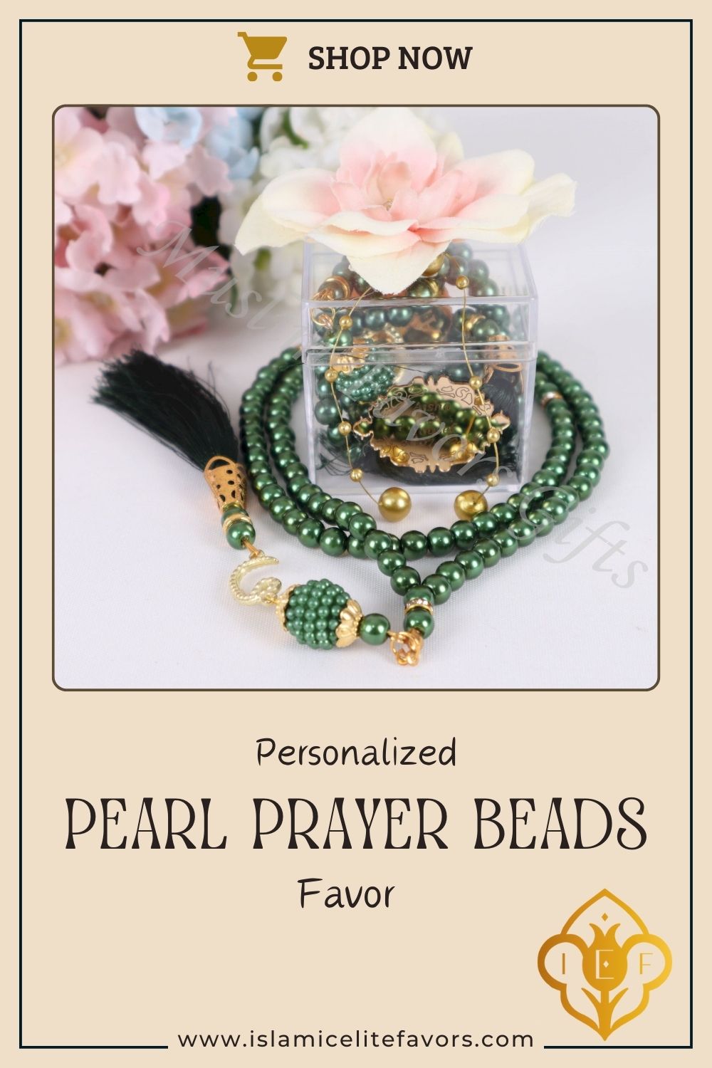 Personalized Pearl Prayer Beads Tasbeeh Masbaha Islamic Wedding Gift - Islamic Elite Favors is a handmade gift shop offering a wide variety of unique and personalized gifts for all occasions. Whether you're looking for the perfect Ramadan, Eid, Hajj, wedding gift or something special for a birthday, baby shower or anniversary, we have something for everyone. High quality, made with love.