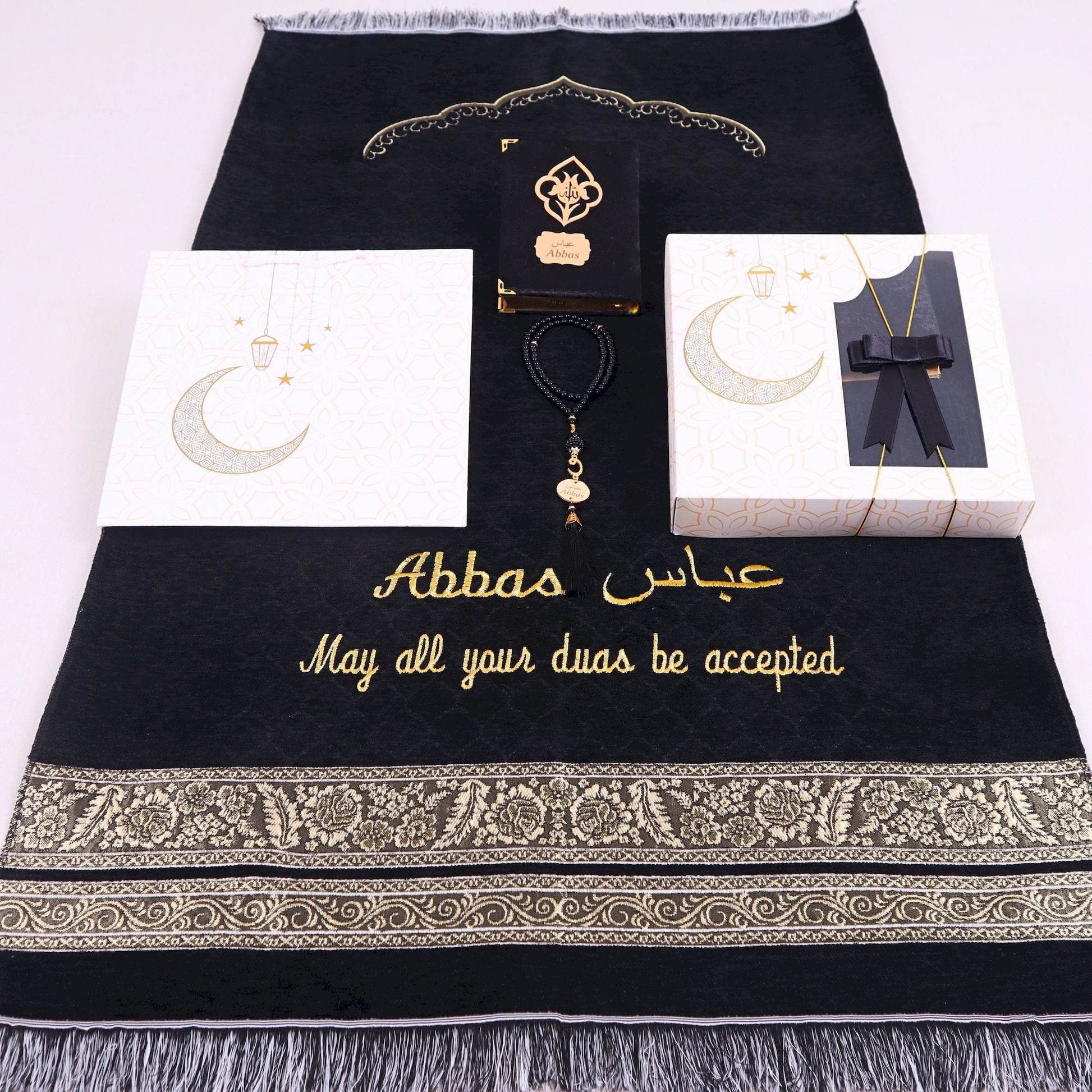 Personalized Lightweight Prayer Mat Quran Tasbeeh Islamic Gift Set - Islamic Elite Favors is a handmade gift shop offering a wide variety of unique and personalized gifts for all occasions. Whether you're looking for the perfect Ramadan, Eid, Hajj, wedding gift or something special for a birthday, baby shower or anniversary, we have something for everyone. High quality, made with love.