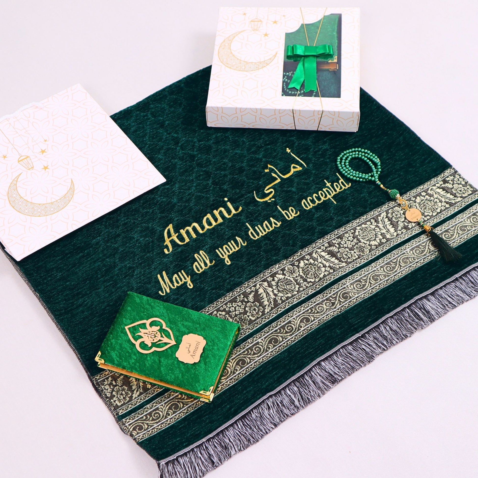 Personalized Lightweight Prayer Mat Quran Tasbeeh Islamic Gift Set - Islamic Elite Favors is a handmade gift shop offering a wide variety of unique and personalized gifts for all occasions. Whether you're looking for the perfect Ramadan, Eid, Hajj, wedding gift or something special for a birthday, baby shower or anniversary, we have something for everyone. High quality, made with love.