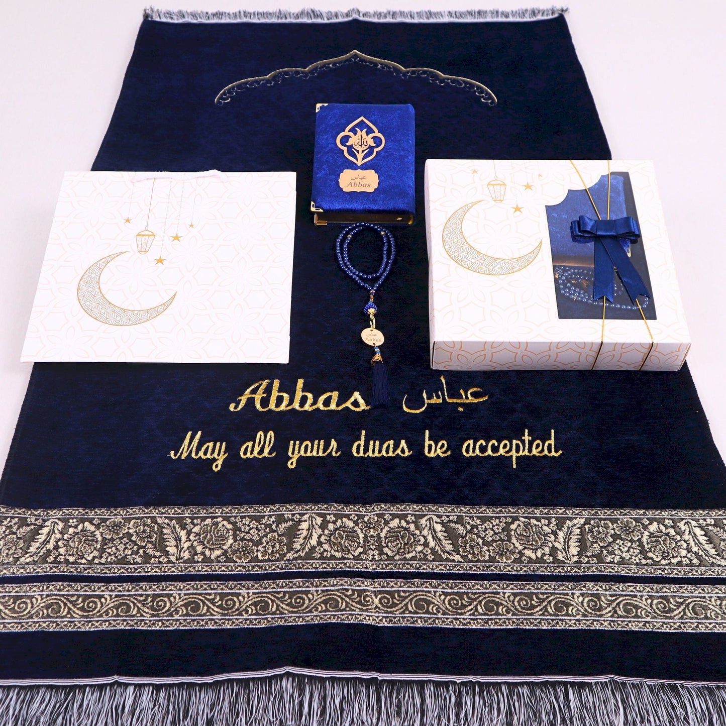 Personalized Lightweight Prayer Mat Quran Tasbeeh Islamic Gift Set - Islamic Elite Favors is a handmade gift shop offering a wide variety of unique and personalized gifts for all occasions. Whether you're looking for the perfect Ramadan, Eid, Hajj, wedding gift or something special for a birthday, baby shower or anniversary, we have something for everyone. High quality, made with love.