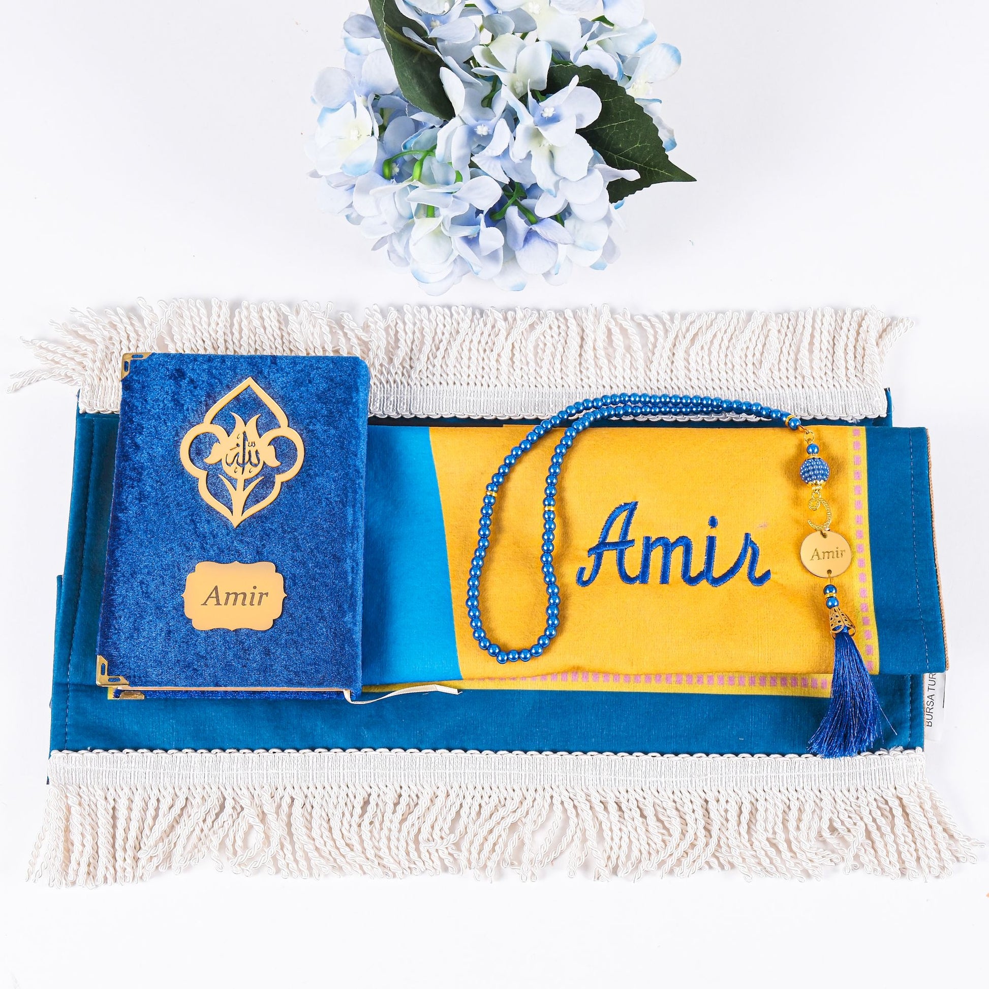 Personalized Kids Prayer Mat Quran Tasbeeh Ramadan Gift Set for Boys - Islamic Elite Favors is a handmade gift shop offering a wide variety of unique and personalized gifts for all occasions. Whether you're looking for the perfect Ramadan, Eid, Hajj, wedding gift or something special for a birthday, baby shower or anniversary, we have something for everyone. High quality, made with love.