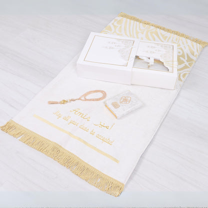 Personalized Thick Padded Prayer Mat Quran Tasbeeh Islamic Gift Set - Islamic Elite Favors is a handmade gift shop offering a wide variety of unique and personalized gifts for all occasions. Whether you're looking for the perfect Ramadan, Eid, Hajj, wedding gift or something special for a birthday, baby shower or anniversary, we have something for everyone. High quality, made with love.