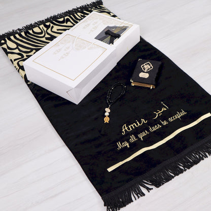 Personalized Thick Padded Prayer Mat Quran Tasbeeh Islamic Gift Set - Islamic Elite Favors is a handmade gift shop offering a wide variety of unique and personalized gifts for all occasions. Whether you're looking for the perfect Ramadan, Eid, Hajj, wedding gift or something special for a birthday, baby shower or anniversary, we have something for everyone. High quality, made with love.