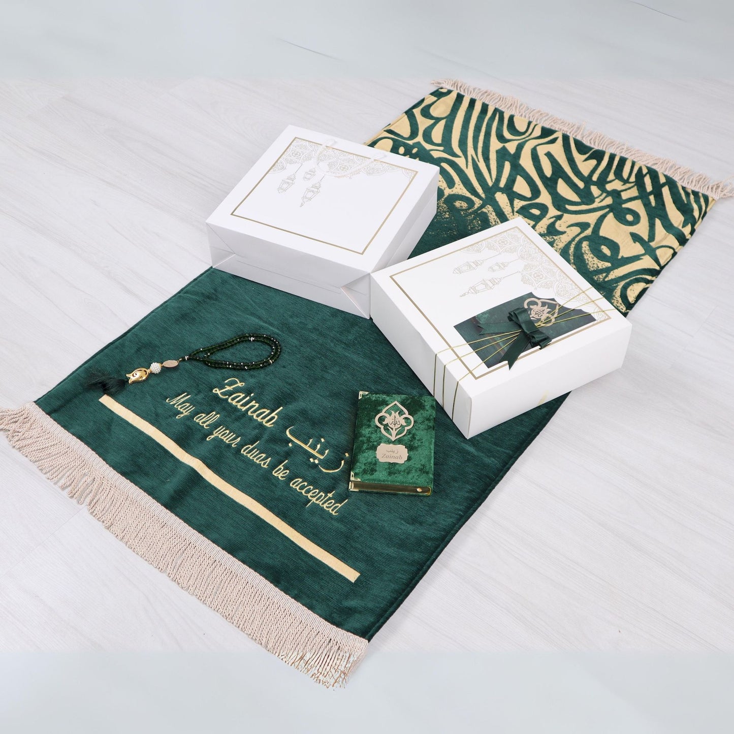 Personalized Thick Padded Prayer Mat Quran Tasbeeh Islamic Gift Set - Islamic Elite Favors is a handmade gift shop offering a wide variety of unique and personalized gifts for all occasions. Whether you're looking for the perfect Ramadan, Eid, Hajj, wedding gift or something special for a birthday, baby shower or anniversary, we have something for everyone. High quality, made with love.