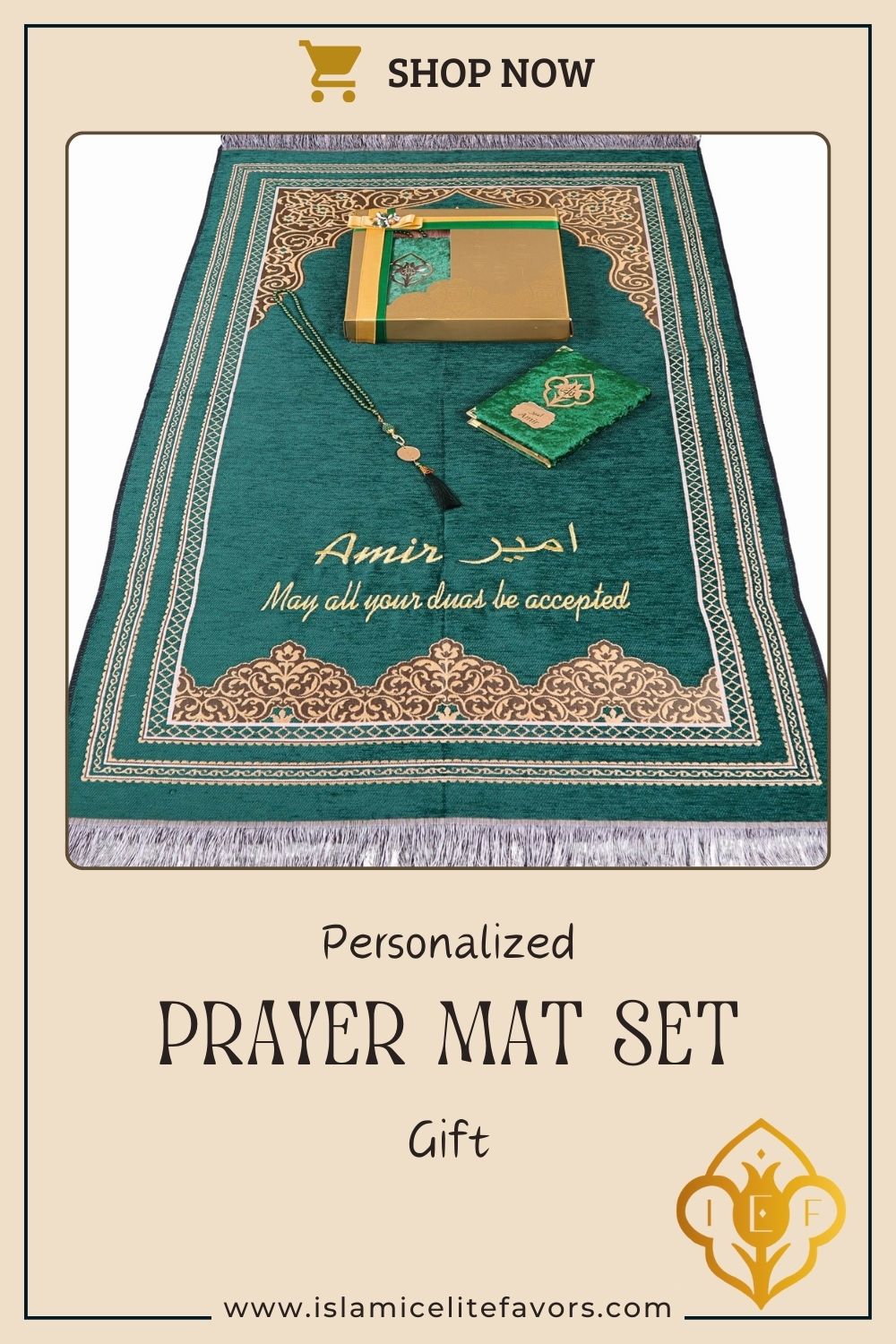 Personalized Prayer Mat Quran Tasbeeh Islamic Gift Set, Ramadan Eid Birthday Prayer Rug Gift - Islamic Elite Favors is a handmade gift shop offering a wide variety of unique and personalized gifts for all occasions. Whether you're looking for the perfect Ramadan, Eid, Hajj, wedding gift or something special for a birthday, baby shower or anniversary, we have something for everyone. High quality, made with love.