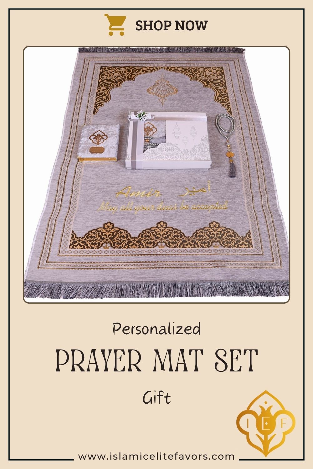 Personalized Prayer Mat Quran Tasbeeh Islamic Gift Set, Ramadan Eid Birthday Prayer Rug Gift - Islamic Elite Favors is a handmade gift shop offering a wide variety of unique and personalized gifts for all occasions. Whether you're looking for the perfect Ramadan, Eid, Hajj, wedding gift or something special for a birthday, baby shower or anniversary, we have something for everyone. High quality, made with love.