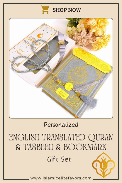 Personalized English Translated Quran Tasbeeh Islamic Gift Set, Ramadan Eid Fathers Mothers Day Muslim Gift - Islamic Elite Favors is a handmade gift shop offering a wide variety of unique and personalized gifts for all occasions. Whether you're looking for the perfect Ramadan, Eid, Hajj, wedding gift or something special for a birthday, baby shower or anniversary, we have something for everyone. High quality, made with love.