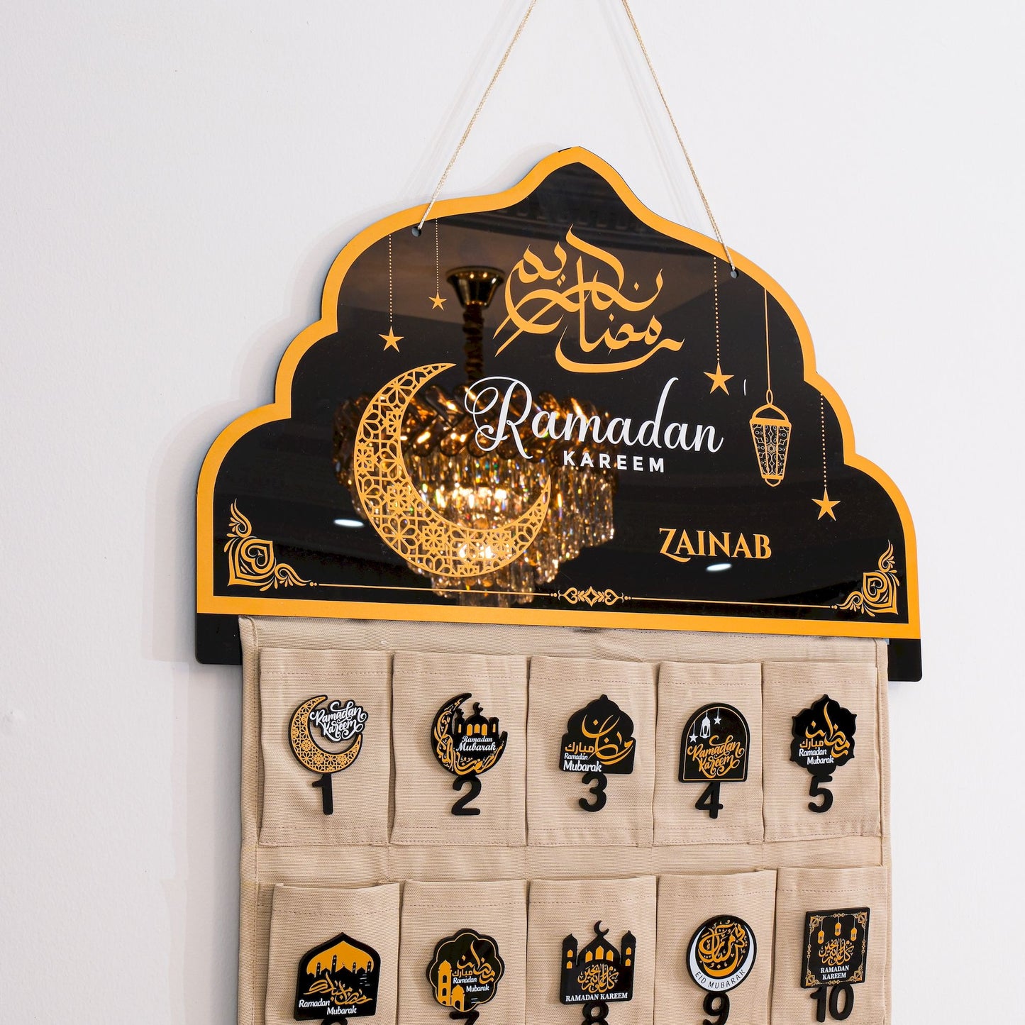 Personalized Fabric Canvas Ramadan Advent Calendar Home Decor Eid Gift - Islamic Elite Favors is a handmade gift shop offering a wide variety of unique and personalized gifts for all occasions. Whether you're looking for the perfect Ramadan, Eid, Hajj, wedding gift or something special for a birthday, baby shower or anniversary, we have something for everyone. High quality, made with love.