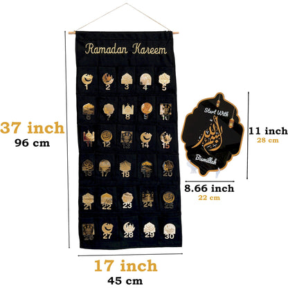 Personalized Fabric Canvas Ramadan Advent Calendar Table Decor Gift - Islamic Elite Favors is a handmade gift shop offering a wide variety of unique and personalized gifts for all occasions. Whether you're looking for the perfect Ramadan, Eid, Hajj, wedding gift or something special for a birthday, baby shower or anniversary, we have something for everyone. High quality, made with love.