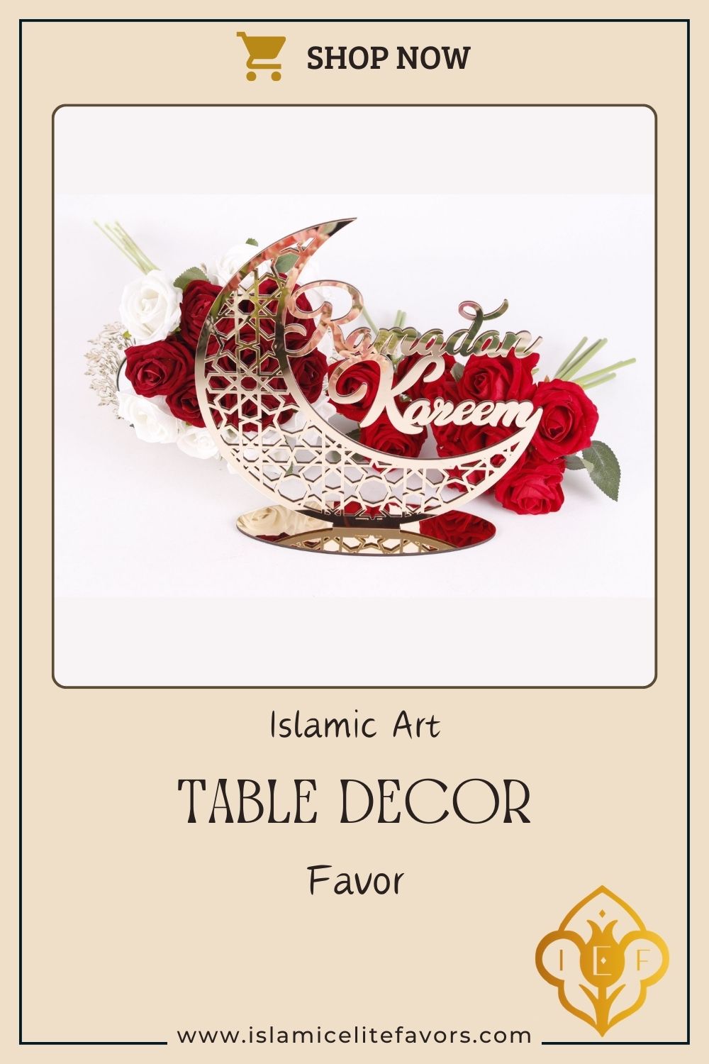 Ramadan Eid Table Décor Favors Tabletop Sign with Stand Islamic Gifts