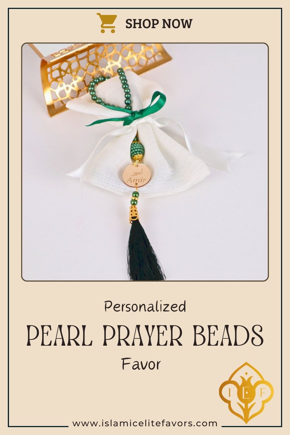 Personalized Pearl Prayer Beads in Colorful Pouch Favors for Guests - Islamic Elite Favors is a handmade gift shop offering a wide variety of unique and personalized gifts for all occasions. Whether you're looking for the perfect Ramadan, Eid, Hajj, wedding gift or something special for a birthday, baby shower or anniversary, we have something for everyone. High quality, made with love.