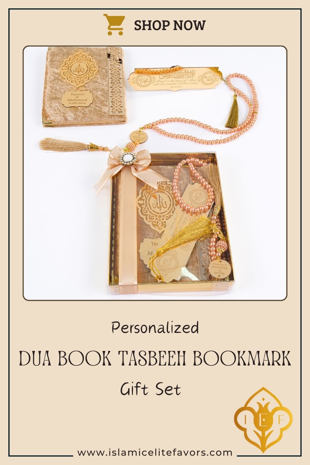 Personalized Velvet Dua Book Bookmark Tasbeeh Muslim Wedding Gift Set - Islamic Elite Favors is a handmade gift shop offering a wide variety of unique and personalized gifts for all occasions. Whether you're looking for the perfect Ramadan, Eid, Hajj, wedding gift or something special for a birthday, baby shower or anniversary, we have something for everyone. High quality, made with love.