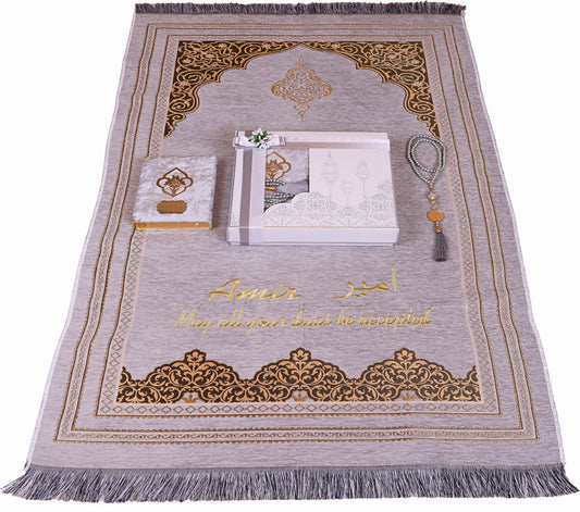 Personalized Prayer Mat Quran Tasbeeh Islamic Gift Set, Ramadan Eid Birthday Prayer Rug Gift - Islamic Elite Favors is a handmade gift shop offering a wide variety of unique and personalized gifts for all occasions. Whether you're looking for the perfect Ramadan, Eid, Hajj, wedding gift or something special for a birthday, baby shower or anniversary, we have something for everyone. High quality, made with love.