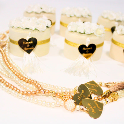 Personalized Velvet Box Pearl Prayer Beads Tasbeeh Wedding Favors - Islamic Elite Favors is a handmade gift shop offering a wide variety of unique and personalized gifts for all occasions. Whether you're looking for the perfect Ramadan, Eid, Hajj, wedding gift or something special for a birthday, baby shower or anniversary, we have something for everyone. High quality, made with love.